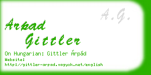 arpad gittler business card